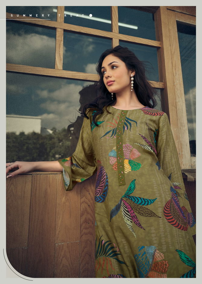 The Summer Bloom By Prm Muslin Silk Khatli Work Design Salwar Kameez Wholesale Price In Surat